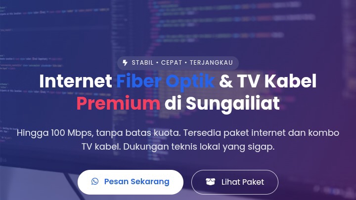 Pembuatan Website Jasa Pelayanan Internet dan TV Kabel