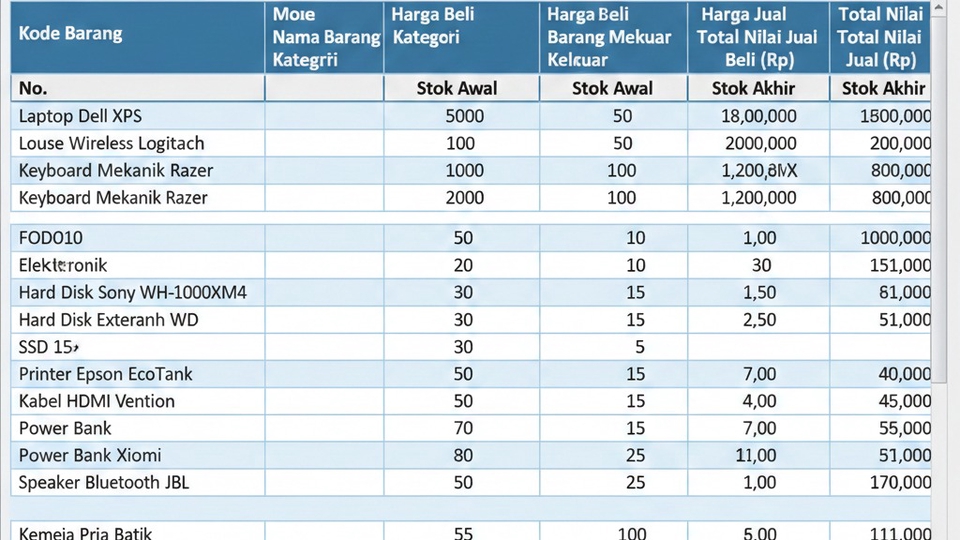 Pembuatan Aplikasi Kasir/Inventory Sederhana Berbasis Excel