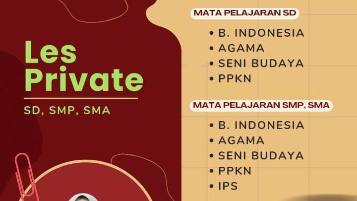 Belajar, Kursus / Les Vokal, Musik & Dance Online - Les Private tingkat SD, SMP. dan SMA.