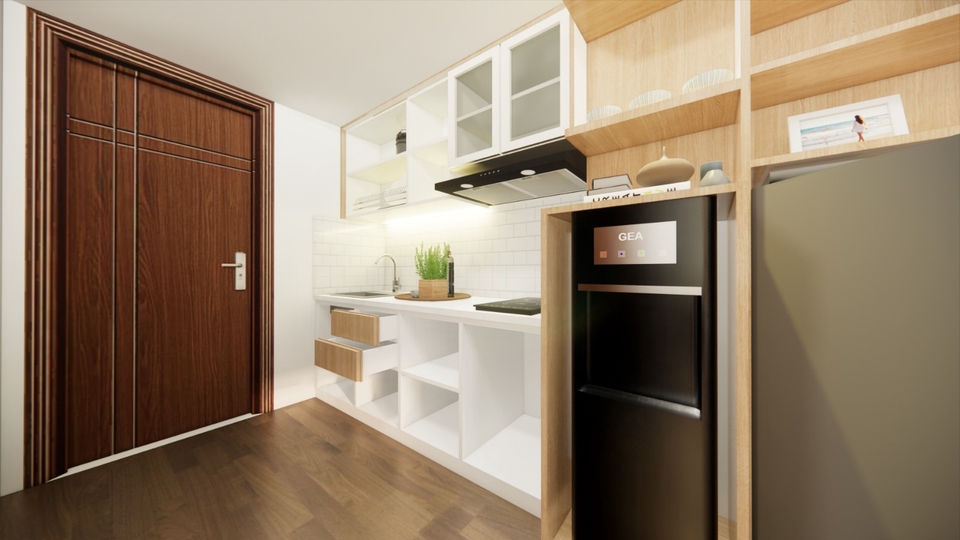 3D Model - Render Desain Interior 2D, 3D, dan Drafter - 4