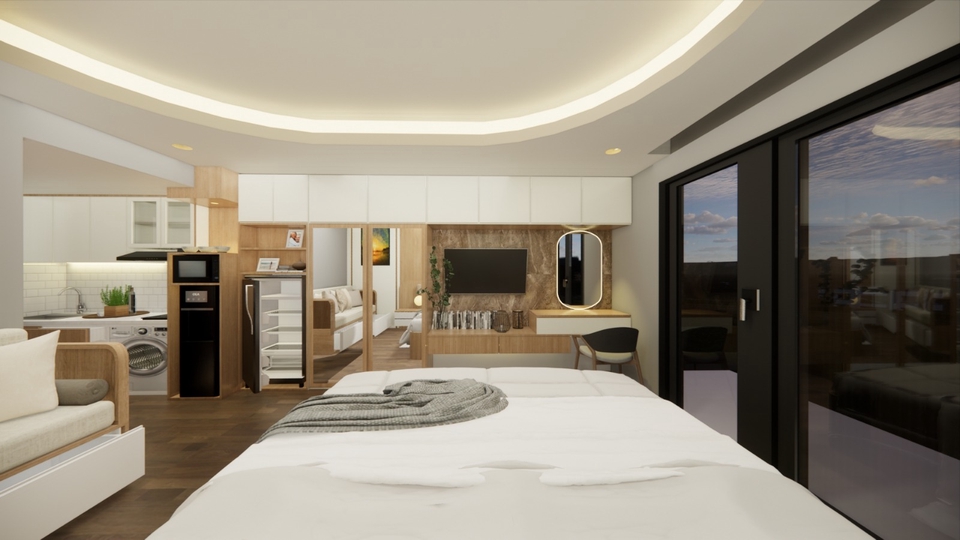 3D Model - Render Desain Interior 2D, 3D, dan Drafter - 5