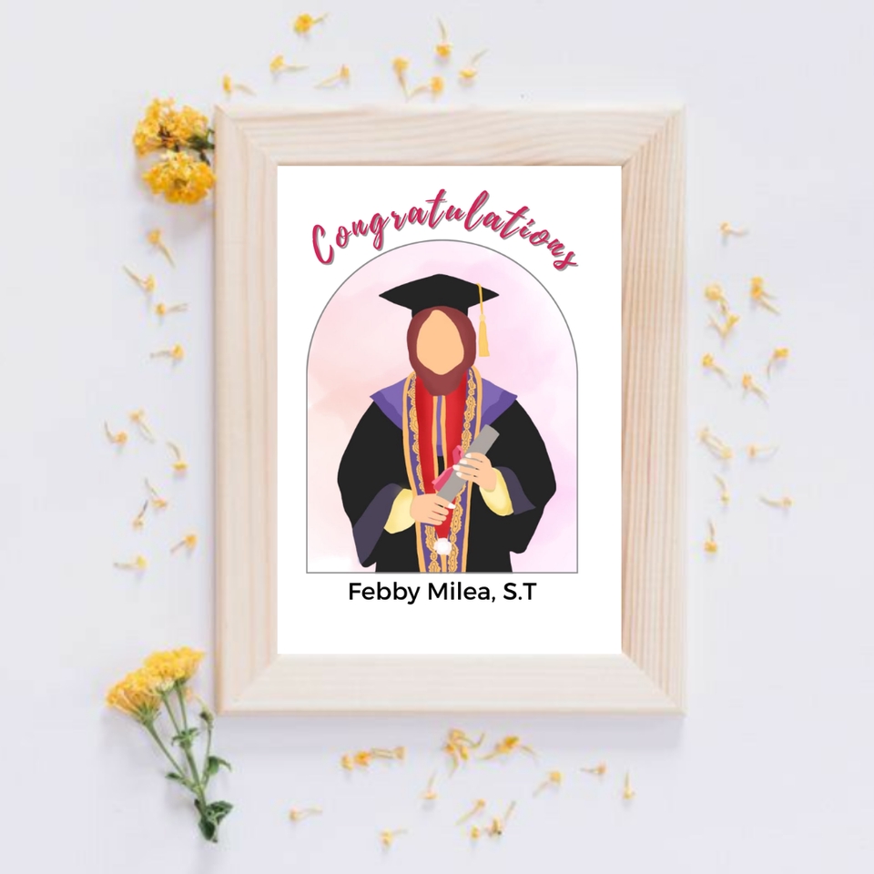 Gambar dan Ilustrasi - Hadiah / Kado / Gift Lukisan Wajah / Ilustrasi Wajah dari foto - 8