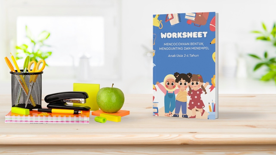 Cover worksheet ebook untuk anak-anak