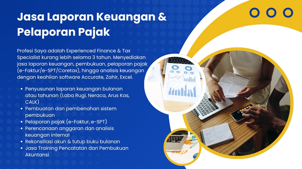 Jasa Akuntansi dan Konsultan Keuangan - Jasa Pembuatan Laporan Keuangan & Pelaporan Pajak