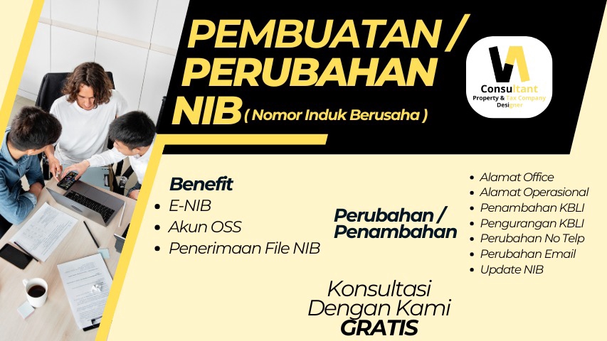 Jasa Perizinan Usaha / Konsultan Perizinan - Pembuatan / Perubahan NIB Badan Usaha / Perorangan