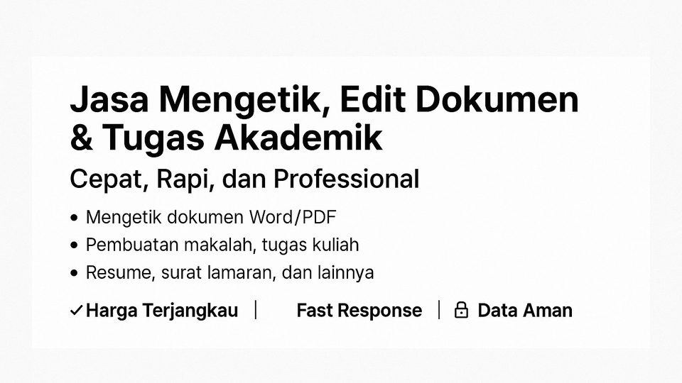 JASA KETIK KILAT | Jasa Pengetikan Dokumen, Tugas Akademik, Skripsi, Proposal