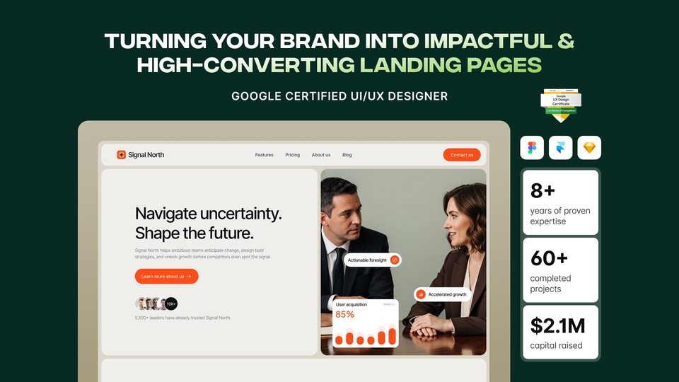 Website - High-Converting Landing Page & Company Profile Website for Businesses and Brands | Framer, Figma