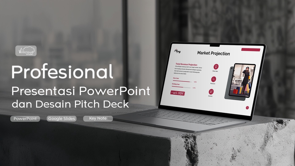 Jasa Pembuatan Presentasi / Desain PowerPoint - Presentasi Profesional & Investor Pitch Deck (24 Jam)