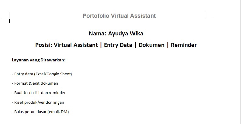 Sekretaris - Virtual Assistent Profesional | Bantu Admin, Data Entry, Pengelolaan Jadwal, & Dokumen - 5