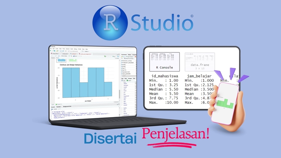 Jasa Menganalisis dan Olah Data Berbagai Cara - Analisis dan Visualisasi Data dengan R Studio