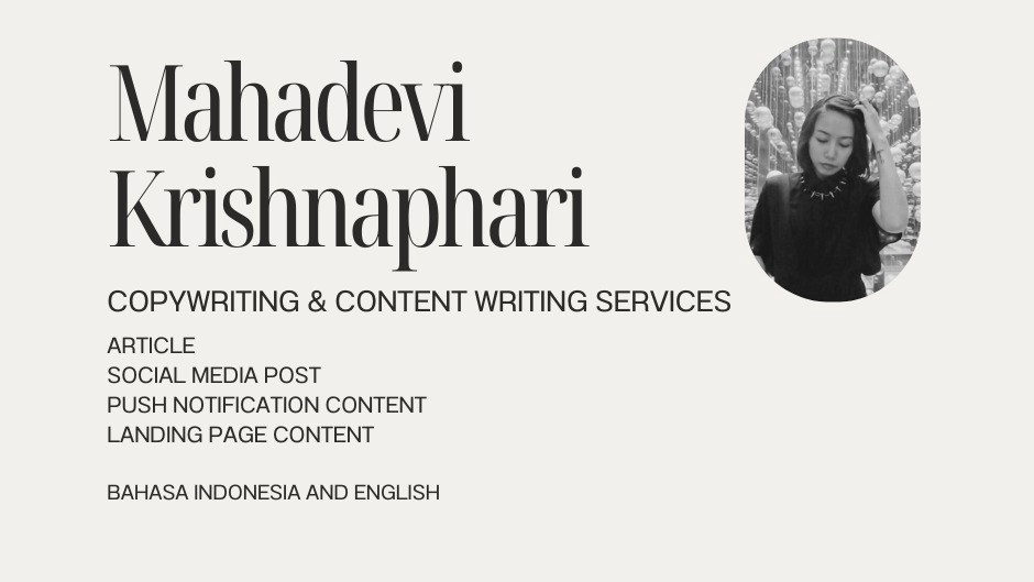 Jasa Copywriting & Content Writing Bahasa Indonesia & Inggris