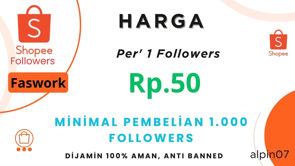 Jasa penambahan followers shopee akun Indonesia