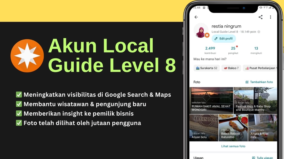 Google Maps - Jasa Review Google Maps Bintang 5 (oleh Local Guide Level 8) - 2