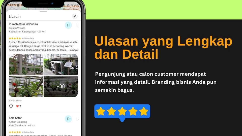Google Maps - Jasa Review Google Maps Bintang 5 (oleh Local Guide Level 8) - 5