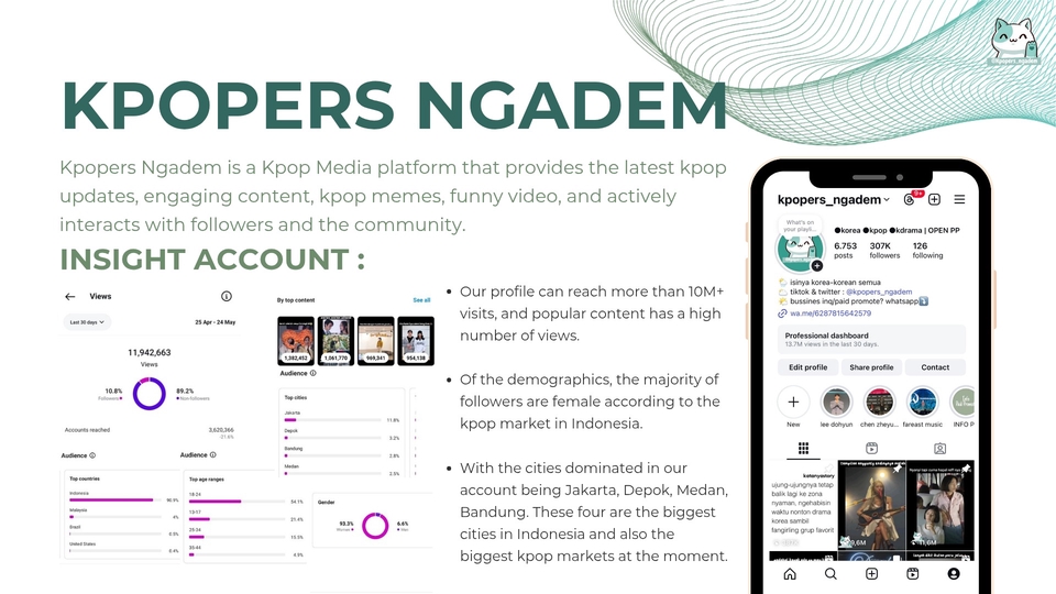 Jasa Endorse dan Paid Promote Instagram - paid promote story/feed/reels Instagram @kpopers_ngadem | 300k+ followers 