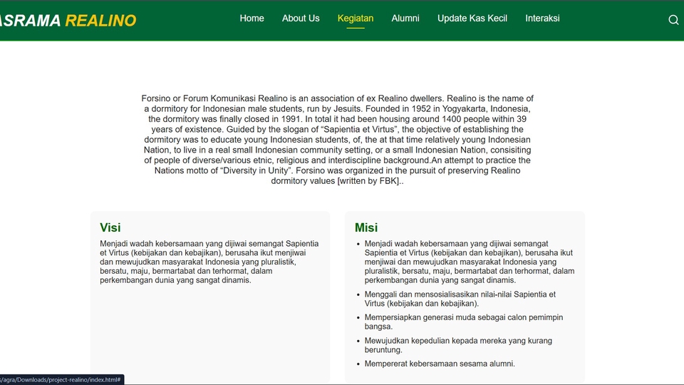 CONTOH WEBSITE SEDERHANA SAYA