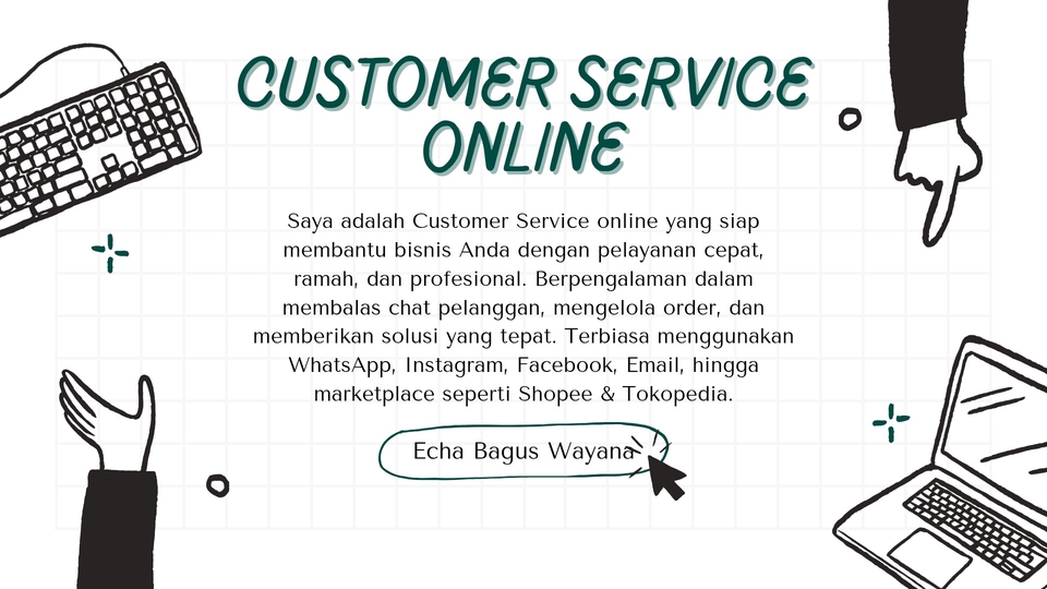 Jasa Admin Online Shop Shopee, Tokopedia, Lazada dan Lainnya - Customer Service Online