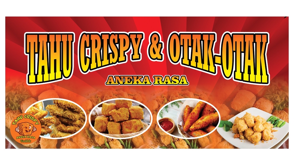 Jasa Desain Spanduk Kreatif untuk Promosi Bisnis - Spanduk/banner Tahu Crispy
