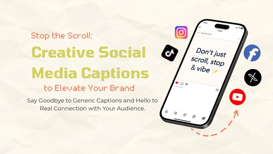 Jasa Penulisan & Pembuatan Caption Instagram dan Sosial Media - Penulisan Caption Sosial Media Kreatif dan Menarik untuk Brand Anda