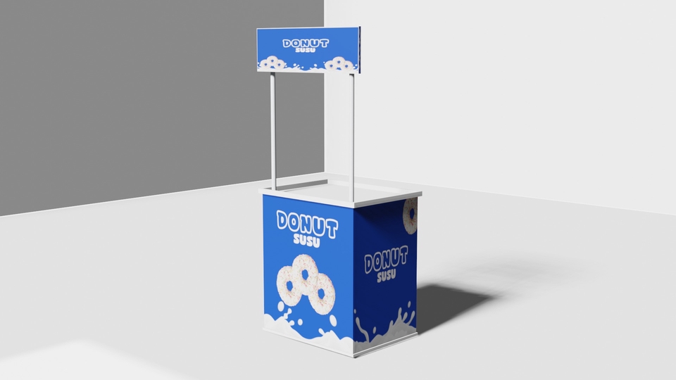 Jasa Desain Kios Minimalis Depan Rumah - Jasa Desain 3D Booth Usaha atau Events.