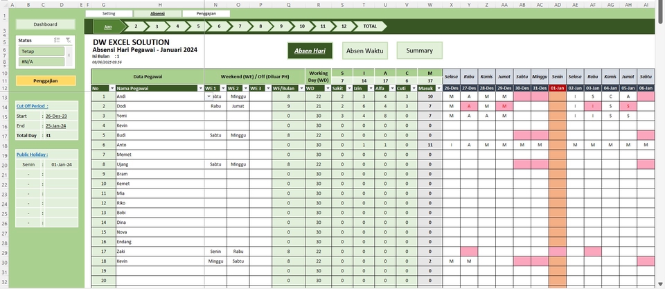 Akuntansi dan Keuangan - APLIKASI GAJIKU - PAYROLL + PPH 21 TER EXCEL - 6