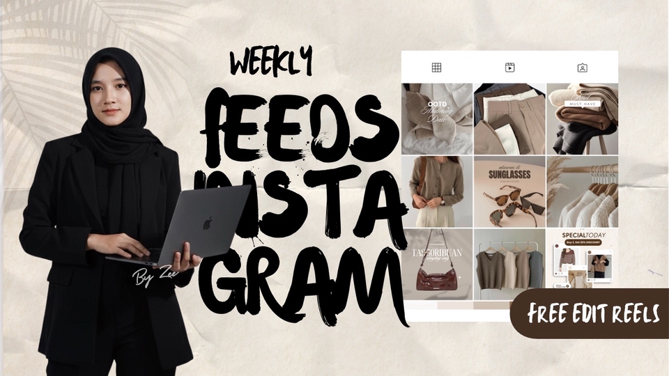 WEEKLY CONTENT INSTAGRAM FEEDS & STORY (FREE 1 REELS)