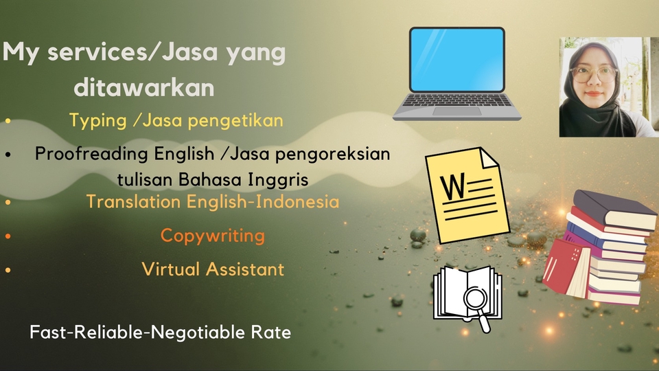 Professional Remote Administration Assistant-English Translation-Copywriting-Typing and MS Office