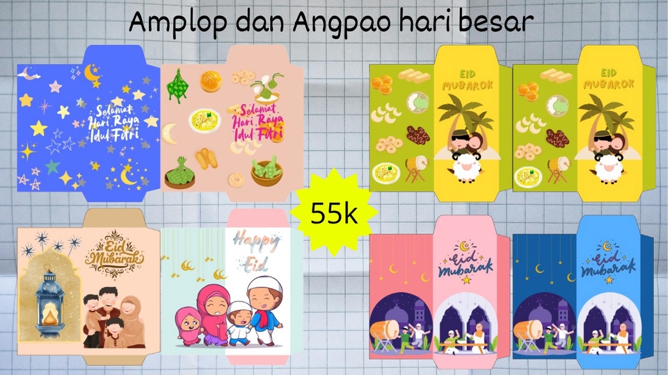 Jasa Desain Amplop Kantor, Kondangan, maupun Angpao - Desain Amplop dan Angpao dengan Canva