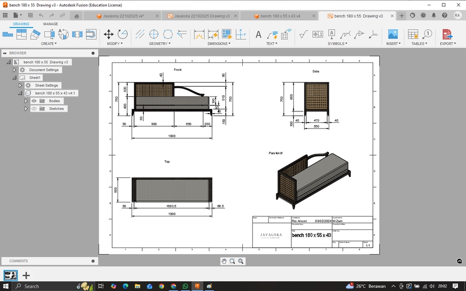 CAD Drawing - Desain Furniture kustom dan gambar kerja - 5