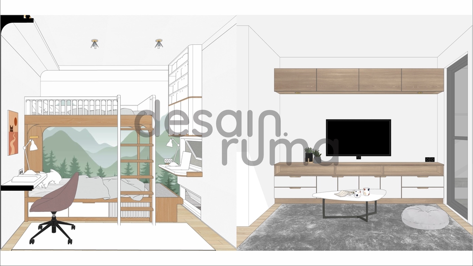Jasa Visualisai 3D Interior Realistis untuk Rumah & Komersial
