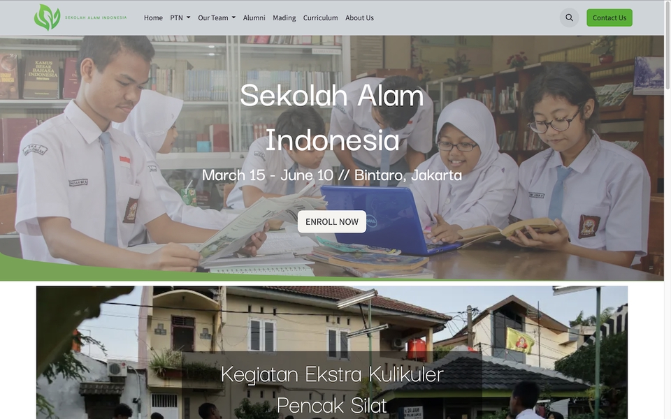 Website Sekolah Design Kekinian