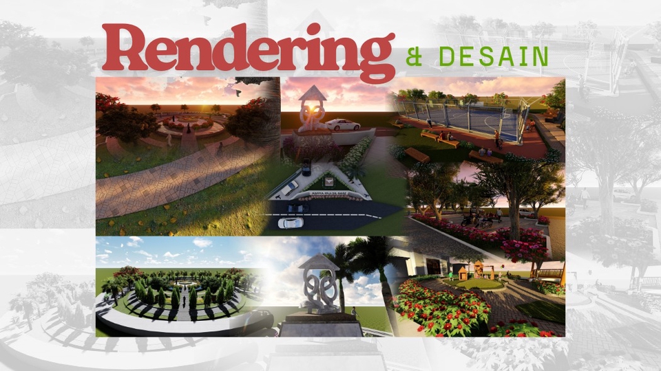Rendering dan desain tapak