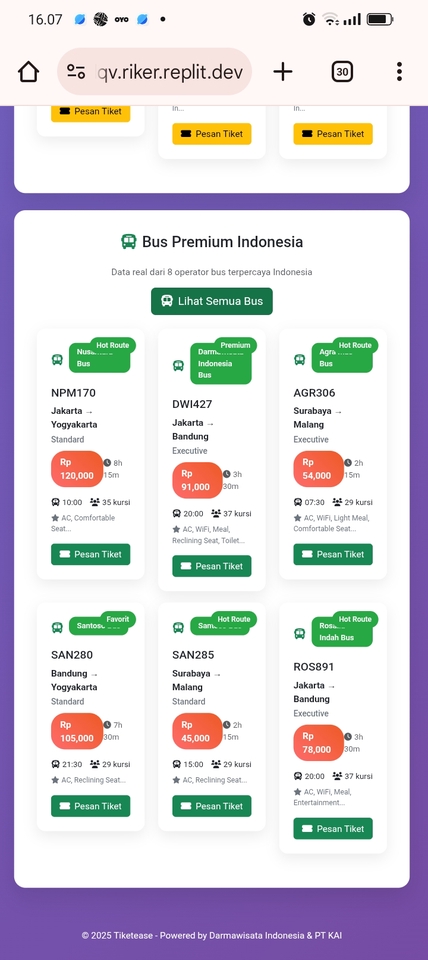 Pemesanan Booking Tiket Bus