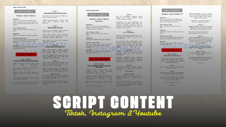 Penulisan Konten - Jasa Bikin Script Conten Socmed & Caption, Berkualitas!! - 2