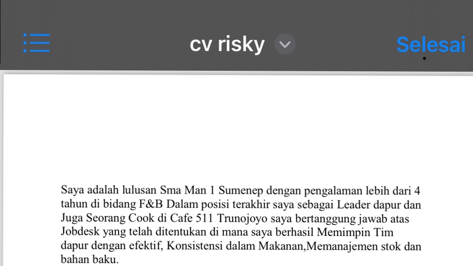 saya membuatkan seseorang cv yang menarik ringkas dgn tujuan yang jelas agar dilirik oleh perusahaan