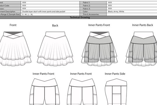 Jasa Gambar AutoCAD & Drafter Arsitektur Interior - Technical Drawing dan Tech Pack
