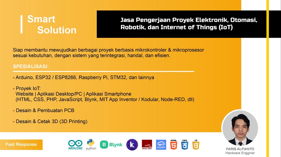 Belajar dan Kursus Komputer Online - Jasa Pengerjaan Proyek Elektronik, Otomasi, Robotik, dan Internet of Things (IoT)
