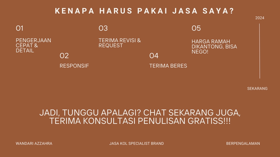 Pemasaran KOL - KOL SPECIALIST: Listing KOL - Brief KOL - Nego - Influencer NANO, MIKRO, MEGA- Campaign Brand - 10