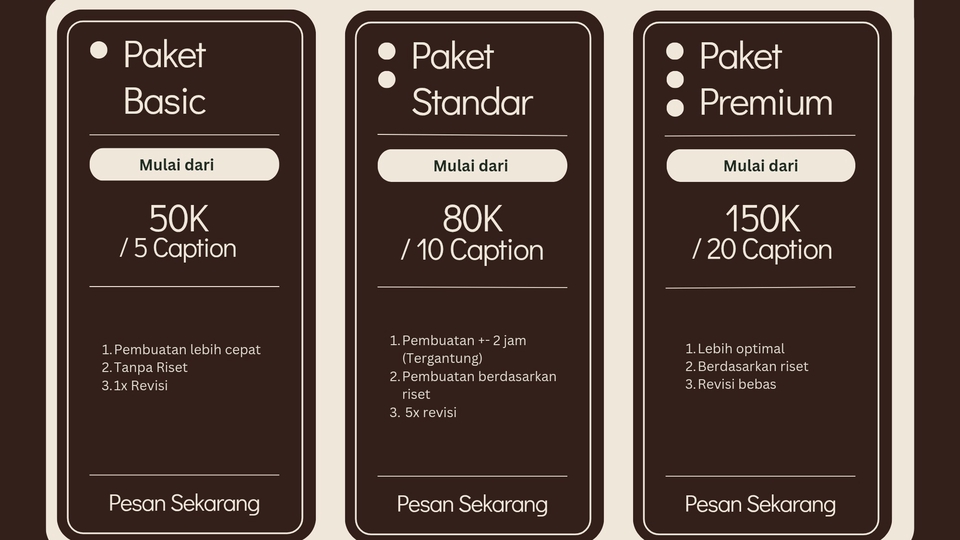 Jasa Penulisan & Pembuatan Caption Instagram dan Sosial Media - Content Writer