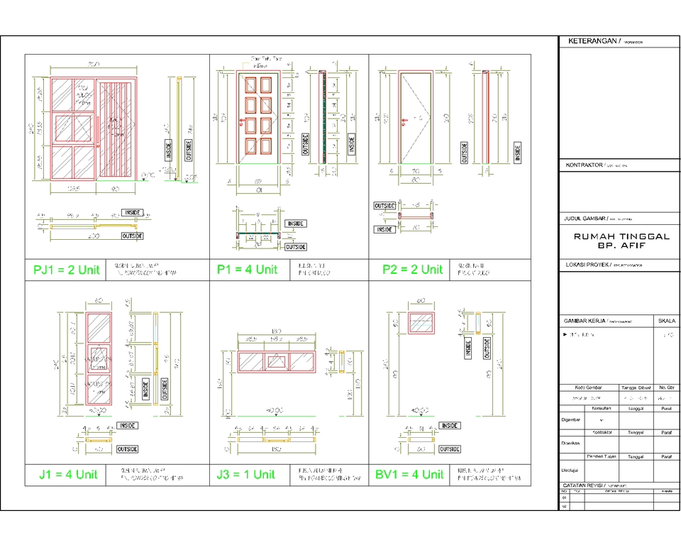 CAD Drawing - Gambar Arsitektur Struktur MEP Rumah Ruko Kantor Toko Gudang dll untuk IMB/PBG+Gambar Kerja Lengkap - 13