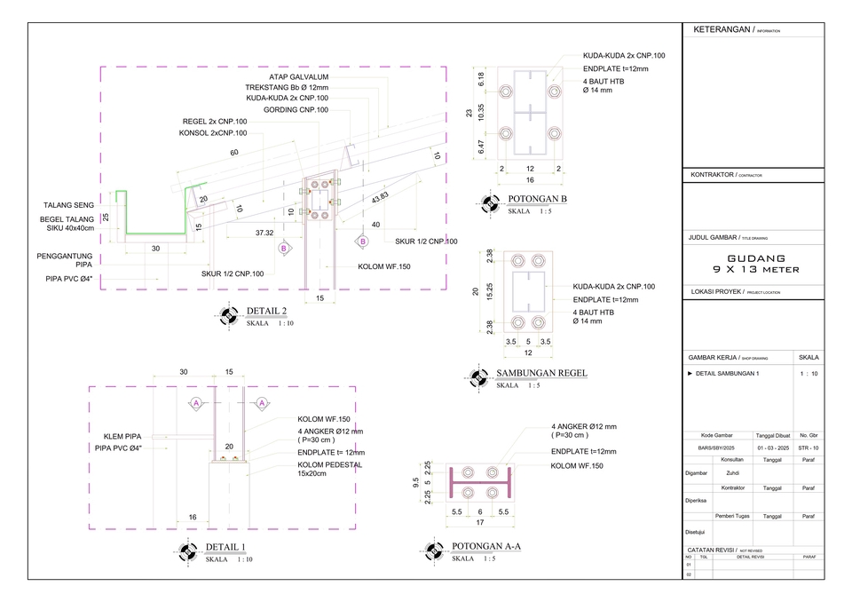 CAD Drawing - Gambar Arsitektur Struktur MEP Rumah Ruko Kantor Toko Gudang dll untuk IMB/PBG+Gambar Kerja Lengkap - 23