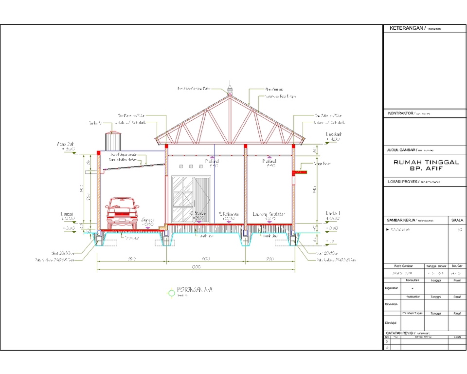 CAD Drawing - Gambar Arsitektur Struktur MEP Rumah Ruko Kantor Toko Gudang dll untuk IMB/PBG+Gambar Kerja Lengkap - 9