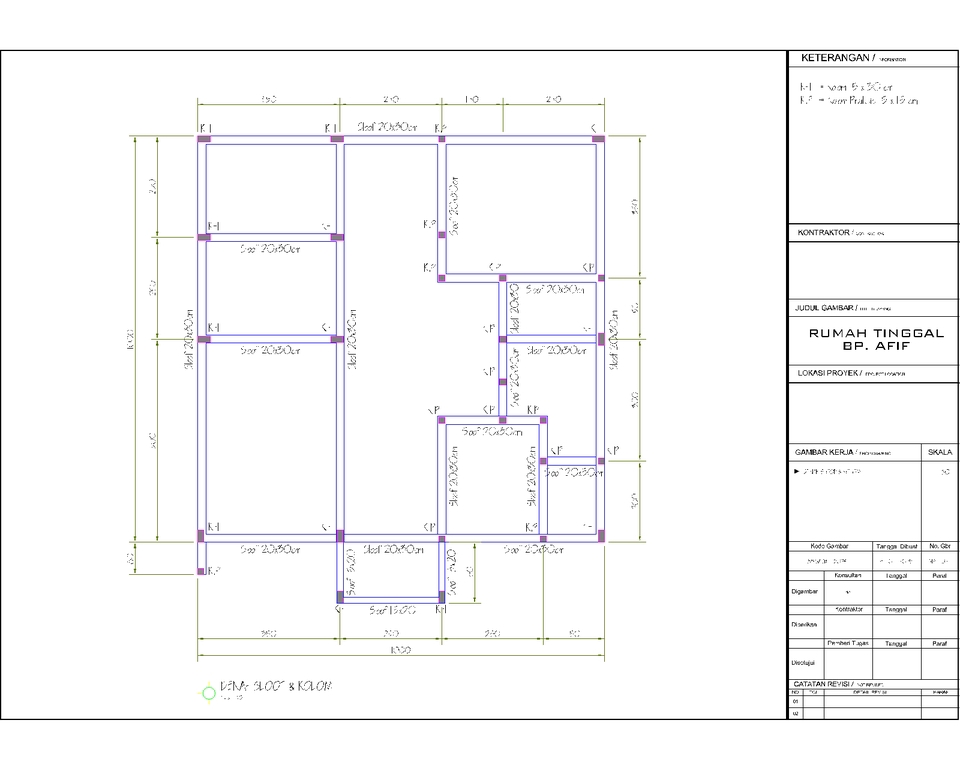 CAD Drawing - Gambar Arsitektur Struktur MEP Rumah Ruko Kantor Toko Gudang dll untuk IMB/PBG+Gambar Kerja Lengkap - 15