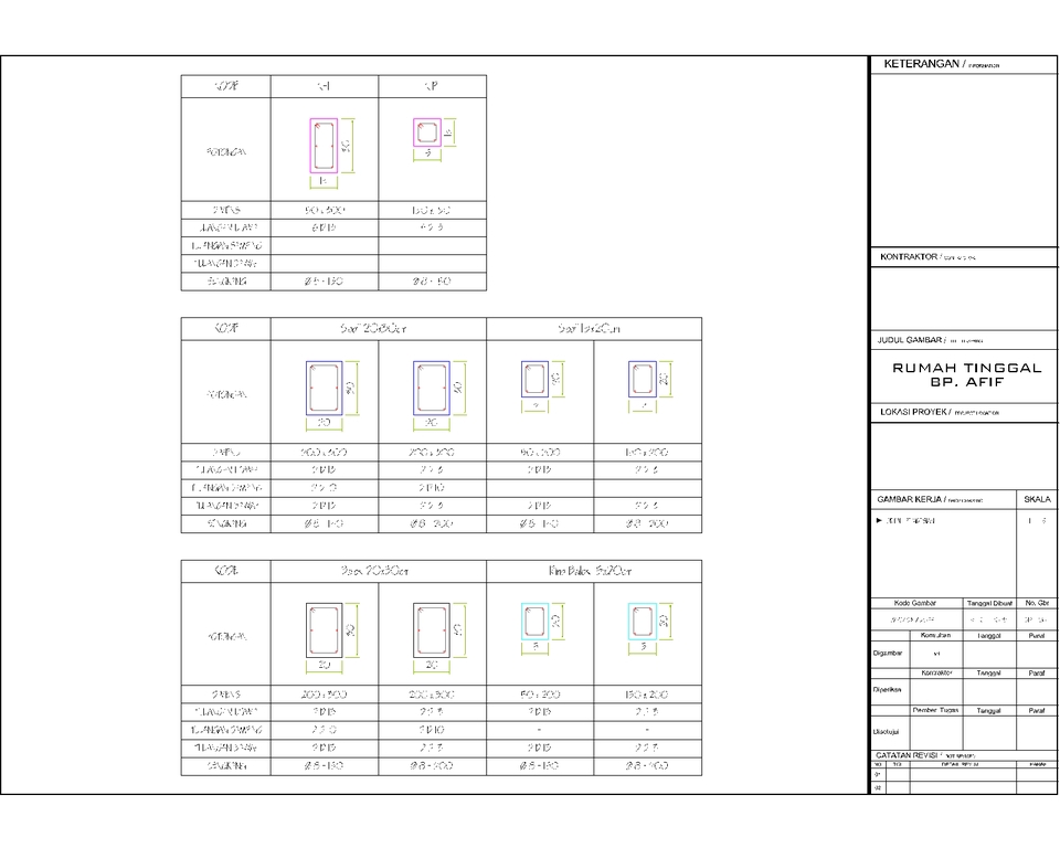 CAD Drawing - Gambar Arsitektur Struktur MEP Rumah Ruko Kantor Toko Gudang dll untuk IMB/PBG+Gambar Kerja Lengkap - 16