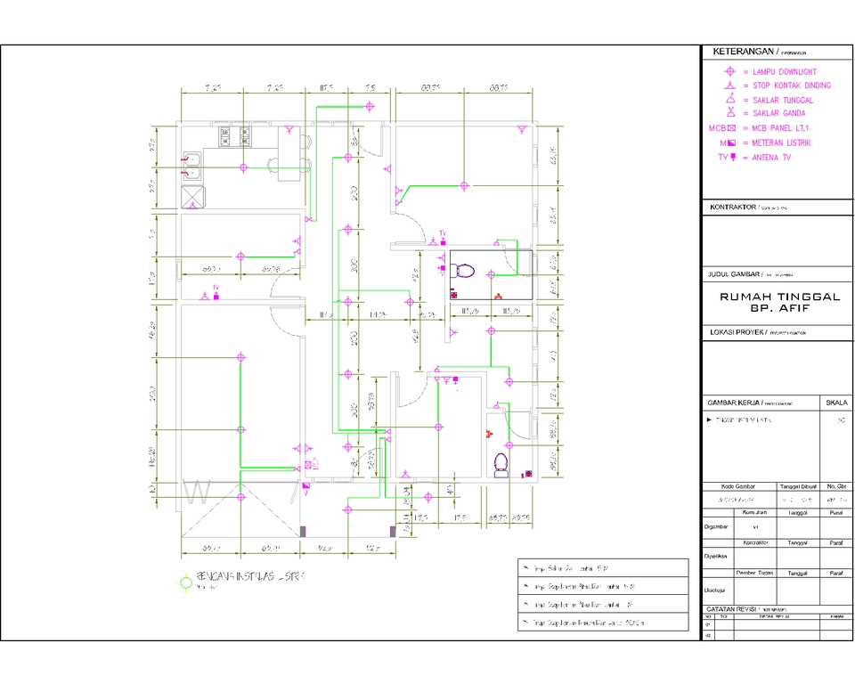 CAD Drawing - Gambar Arsitektur Struktur MEP Rumah Ruko Kantor Toko Gudang dll untuk IMB/PBG+Gambar Kerja Lengkap - 20
