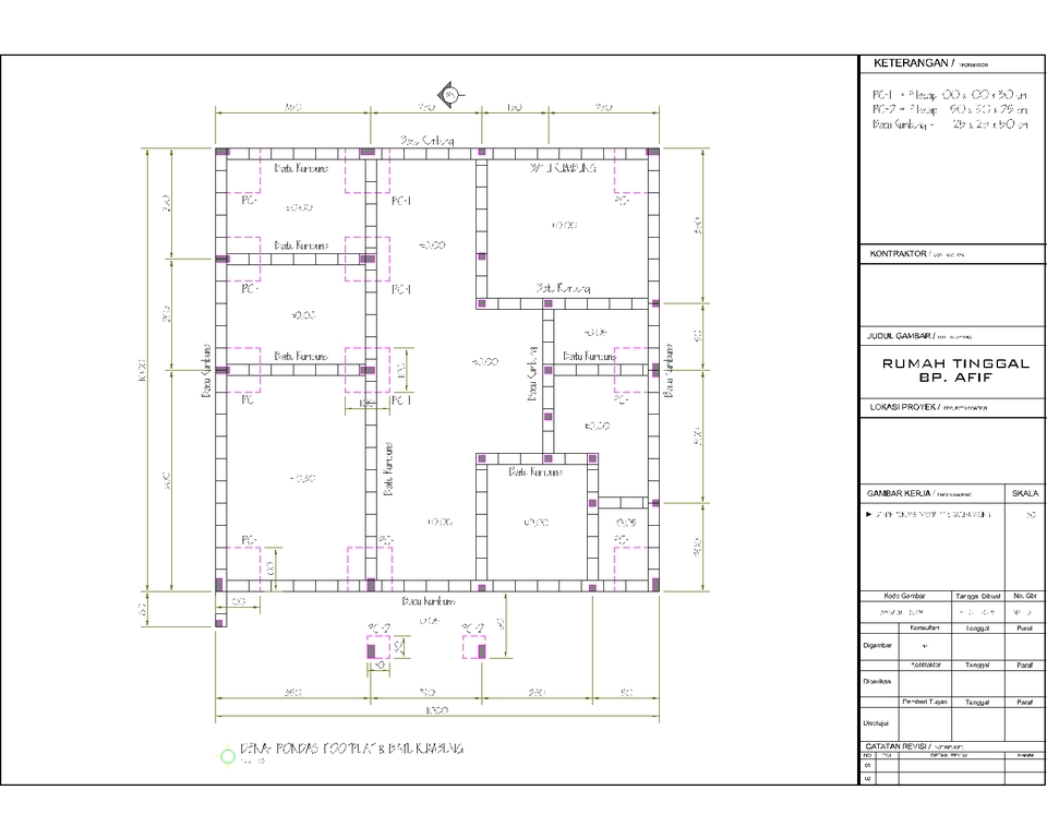 CAD Drawing - Gambar Arsitektur Struktur MEP Rumah Ruko Kantor Toko Gudang dll untuk IMB/PBG+Gambar Kerja Lengkap - 14