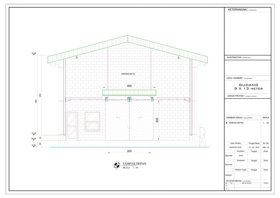 CAD Drawing - Gambar Arsitektur Struktur MEP Rumah Ruko Kantor Toko Gudang dll untuk IMB/PBG+Gambar Kerja Lengkap - 24