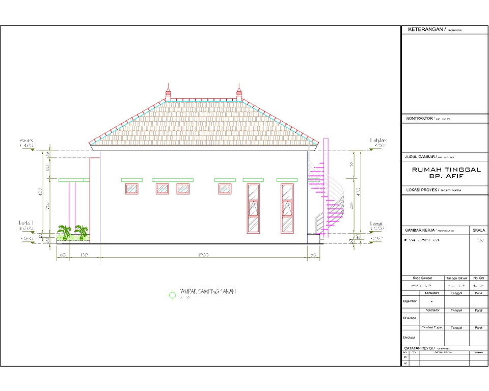 CAD Drawing - Gambar Arsitektur Struktur MEP Rumah Ruko Kantor Toko Gudang dll untuk IMB/PBG+Gambar Kerja Lengkap - 8