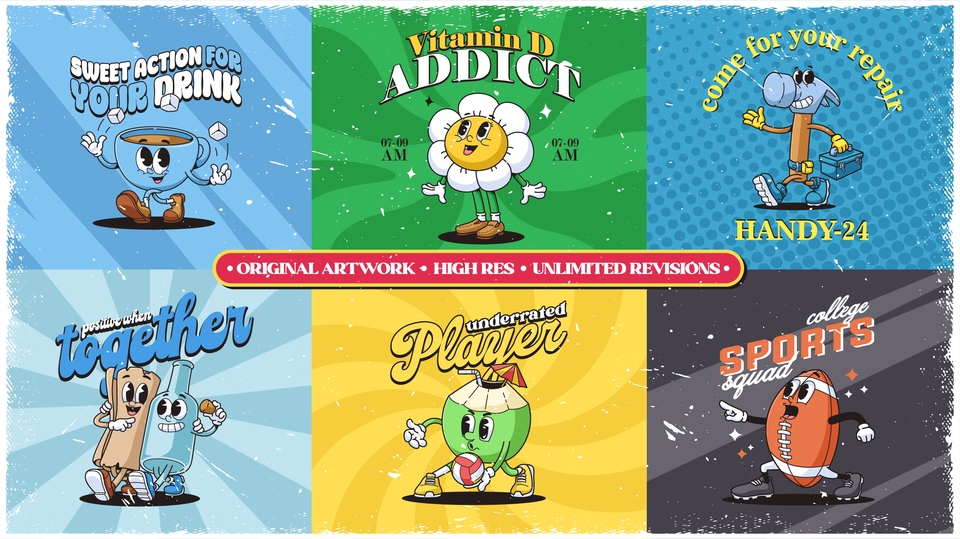 Gambar dan Ilustrasi - Jasa desain ilustrasi beragaya klasik vintage untuk maskot logo atau sejenisnya - 4