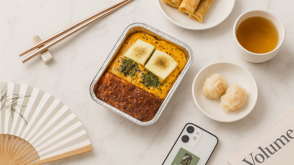 Food fotografi produk makanan dimsum mentai menggunakan Fotografi AI